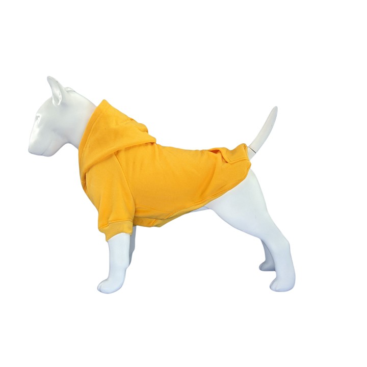 Žltá mikina s kapucňou pre psa